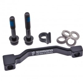 Адаптер дискового тормоза SHIMANO SM-MA-F180P/P2, болты: короткий (1 штука), длинный (1 штука), стопорные кольца (2 штуки) ESMMAF180PP2