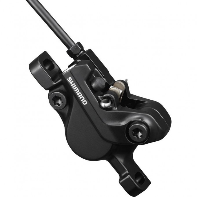 Калипер гидравлический SHIMANO MT500, POST MOUNT, ПОЛИМЕРН. КОЛОДК. B01S, БЕЗ АДАПТ., ЦВ. ЧЕРНЫЙ EBRMT500MPPRXL