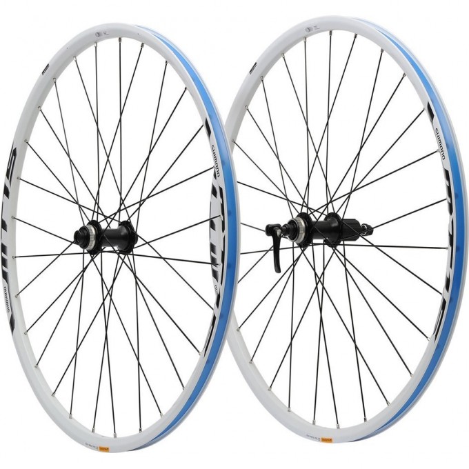 Комплект колес SHIMANO MT15A, ПЕРЕДН. И ЗАДН, 29', C.LOCK, QR, ЦВ. БЕЛЫЙ EWHMT15AFR9QC