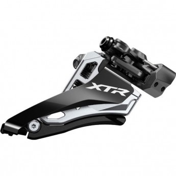 Переключатель передний SHIMANO XTR, M9100-E, 2X12 скоростей, на хомут 34,9(с адаптером 28.6/31.8), SIDE SWING, верхняя тяга