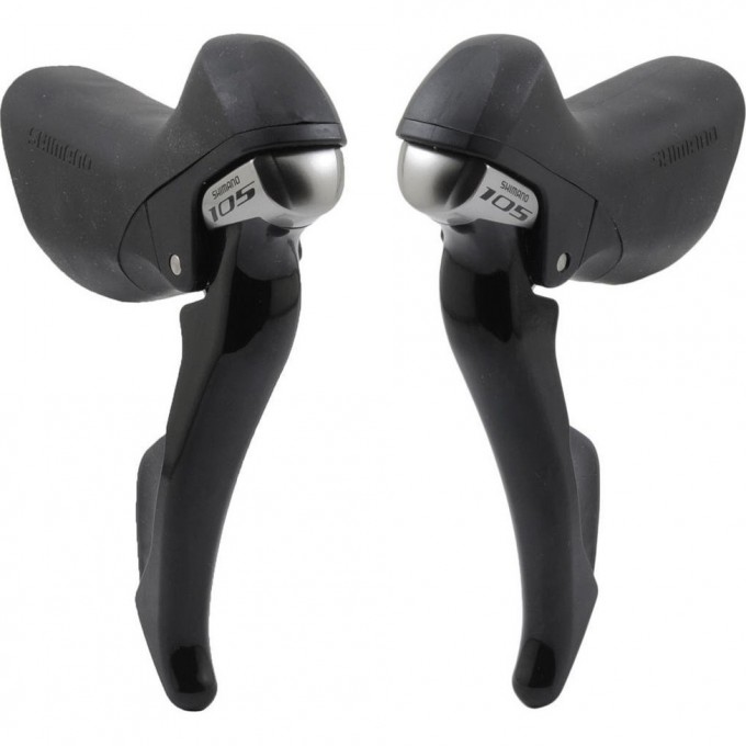 Шифтер/Тормозная ручка SHIMANO 105, 5800, ЛЕВ/ПР, 2X11СК, ТРОС+ОПЛЕТКА, ЦВ. ЧЕРНЫЙ IST5800DPAL