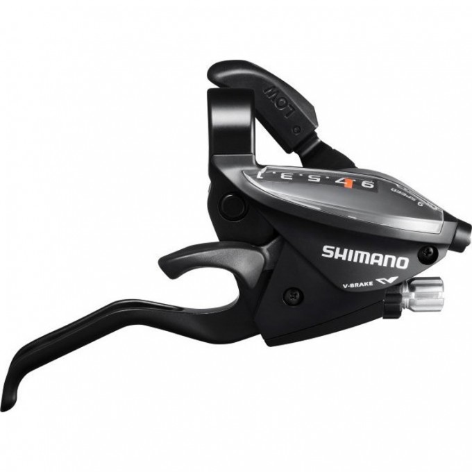 Шифтер/Тормозная ручка SHIMANO TOURNEY, EF510, ПРАВ, 9СК, ТРОС, ЦВ. ЧЕРНЫЙ ESTEF5102R9AL