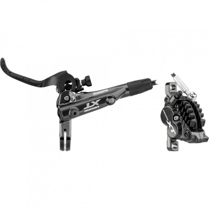 Тормоз дисковый SHIMANO XT M8000(левый)/BR-M8020(передний), гидролиния 1000мм, без адаптера, металлическая колодка IM80002KLFPNA100