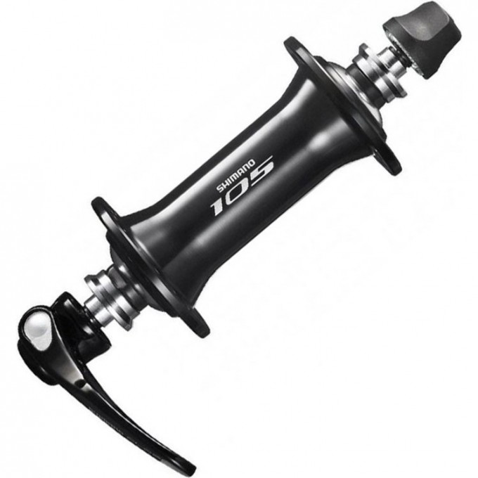 Втулка передняя SHIMANO 105, 5800, 32 ОТВ, QR 133мм, ЦВ. ЧЕРНЫЙ EHB5800BL