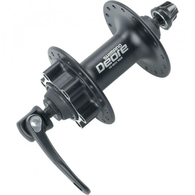 Втулка передняя SHIMANO DEORE, M525A, 36 ОТВ, QR, 6-БОЛТ, ЦВ. ЧЕРНЫЙ EHBM525AALS