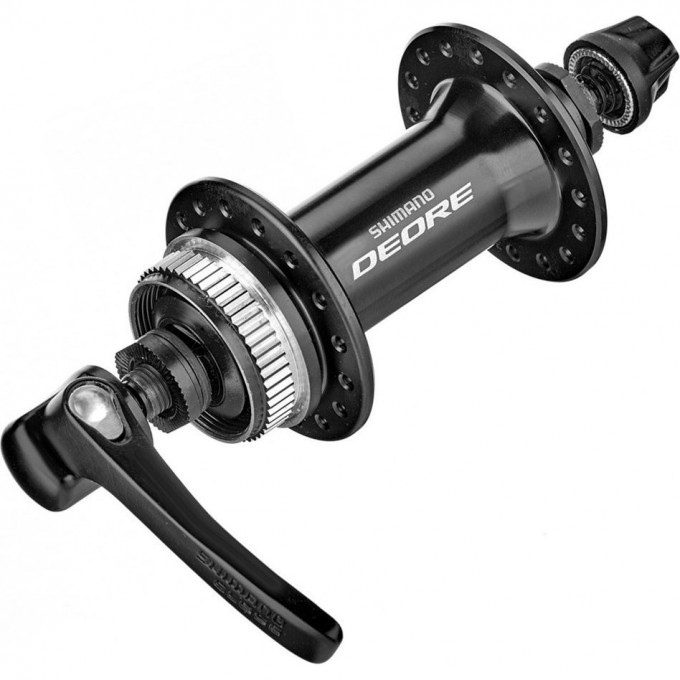 Втулка передняя SHIMANO DEORE, M6000, 32 отверстия, C.LOCK, QR, черный EHBM6000BL