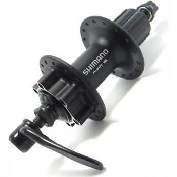 Втулка задняя SHIMANO M475, 32 отверстия, 8/9 скоростей, 6-болтов, QR 166 мм, черный