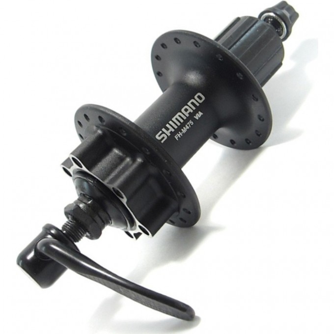 Втулка задняя SHIMANO M475, 32 отверстия, 8/9 скоростей, 6-болтов, QR 166 мм, черный EFHM475BZSL5