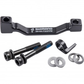 Адаптер дискового тормоза SHIMANO F203P/PM для 180 мм, болты: короткий+длинный ESMMAF203PPM