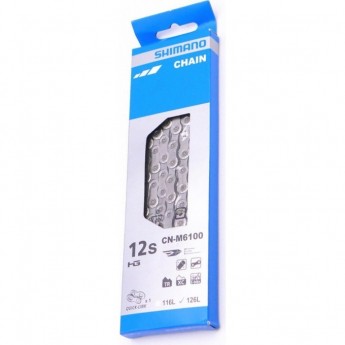 Цепь SHIMANO DEORE, M6100, 12 скоростей, 126 звеньев, с замком