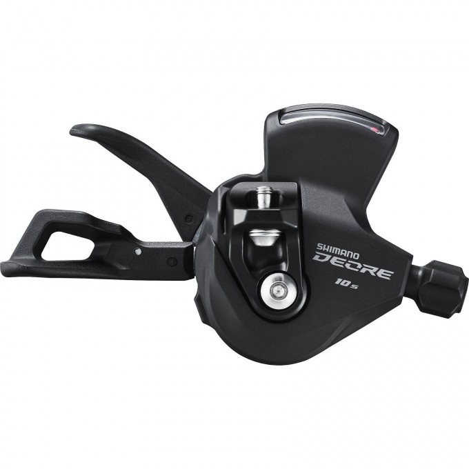 Шифтер SHIMANO DEORE, M4100-R, правый, 10 скоростей, на хомут, с индикатором, трос 2050мм с SP41 1880мм ISLM4100RAP