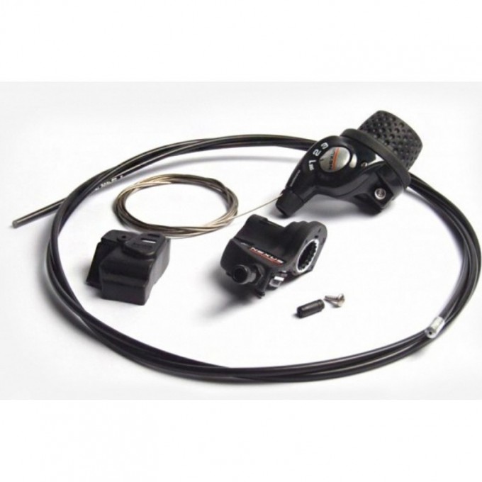 Шифтер SHIMANO NEXUS, 3S35E, 3ск, с bell crank 3, оплетк, 2170мм черн ASL3S35E217LS