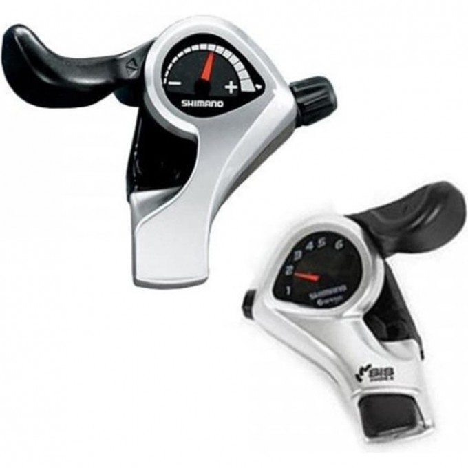 Шифтер SHIMANO TOURNEY, TX50, левый/правый, 3x6(Frict) скоростей, трос+оплетка ESLTX50P6FAT