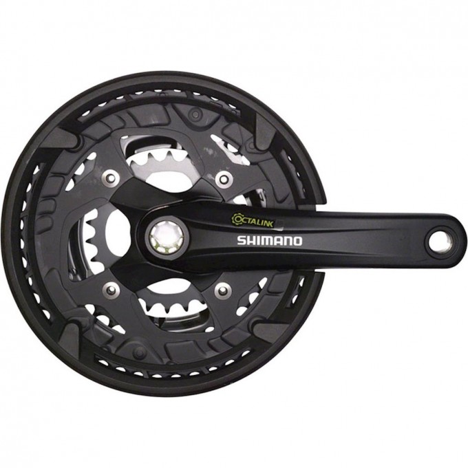 Система SHIMANO ALIVIO, T4010, для 3x9 скоростей, 175мм, Octalink, 48/36/26T без каретки, черный, с защитой EFCT4010E866CL