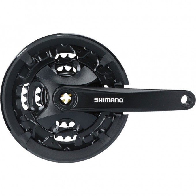 Система SHIMANO ALTUS MT101, 175 мм, 44/32/22T, под квадрат, с защитой, с болтами, черный, для 9 скоростей EFCMT101E422XLB