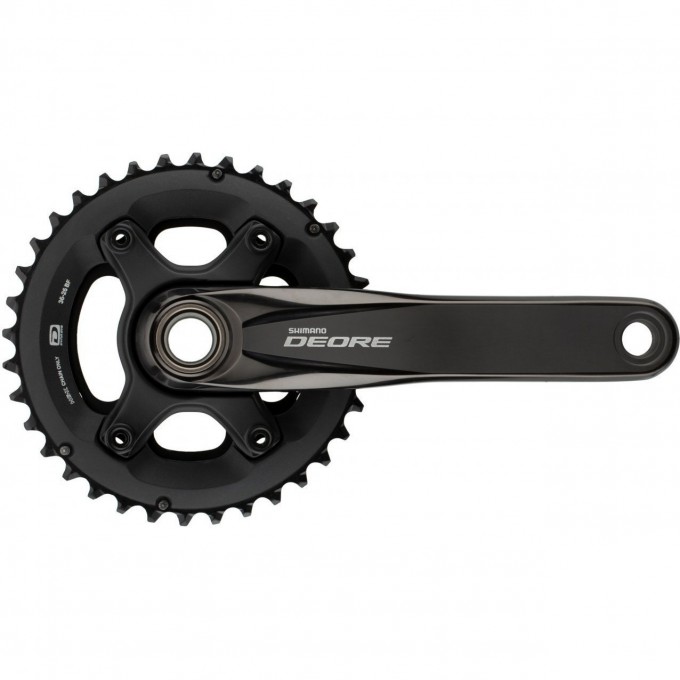 Система SHIMANO DEORE, M6000-B2, 175 мм, интегрированный вал, 10 скоростей, 36/26T без каретки CL+3 мм, черный EFCM6000BEX66X