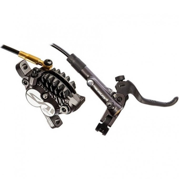 Тормоз дисковый SHIMANO SAINT, M820, BL(прав)/BR(задн), метал. кол. с радиат, 1700мм, черн. IM820BRRXNA170