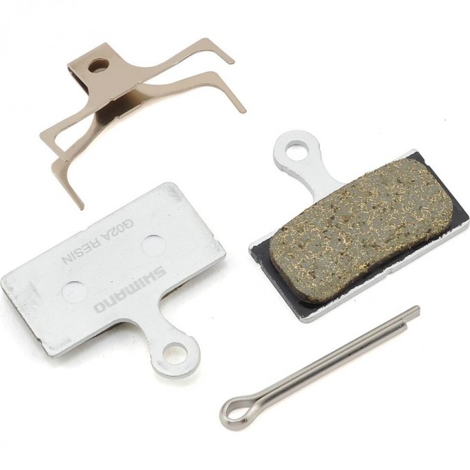 Тормозные колодки SHIMANO G02A, композитный состав, с пружинкой и шплинтом Y8LW98020