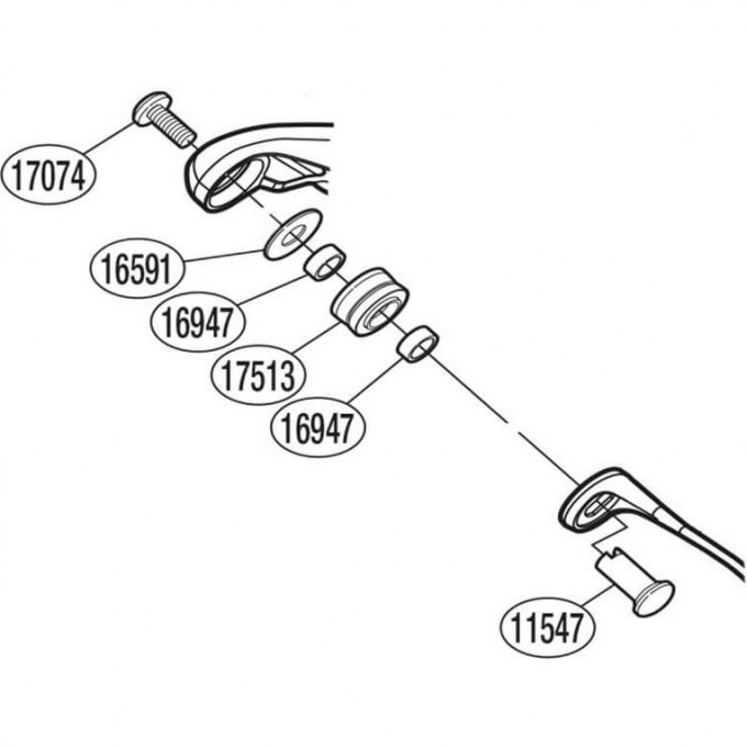 Запчасть для катушки SHIMANO LINE ROLLER SET набор ролика лескоукладывателя PK0346