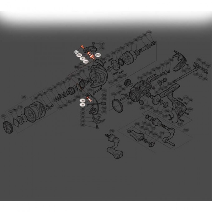 Запчасть для катушки SHIMANO LINE ROLLER SET набор ролика лескоукладывателя PK0360