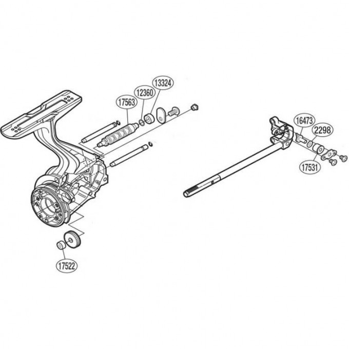 Запчасть для катушки SHIMANO OSCILLATION SETнабор для бесконечного винта PK0348